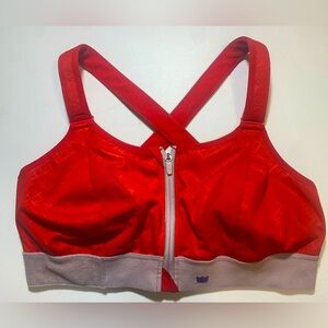 SHEFIT Red and Gray Sports Bra